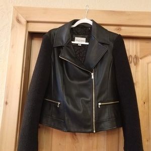 Cole Haan Black Faux Leather Jacket